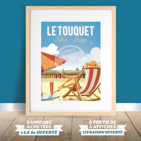 Affiche Le Touquet - "Détente au Touquet"