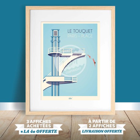 Le Touquet - "Plonge'Art" Poster