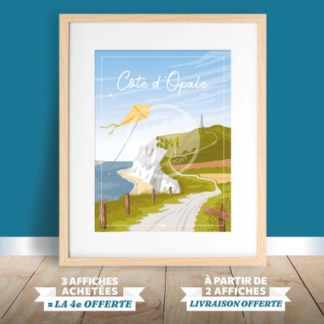 Affiche Côte d'Opale - "Balade sur la Côte"