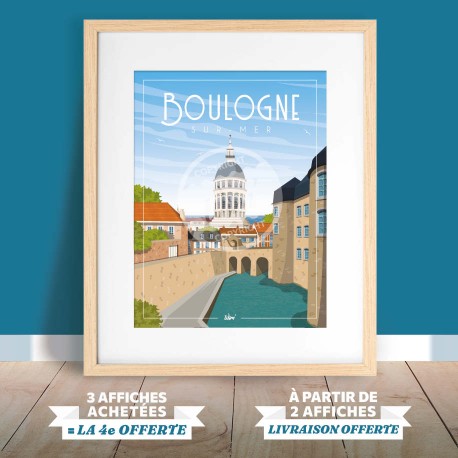 Affiche Boulogne-sur-Mer - "Balade en vieille ville"