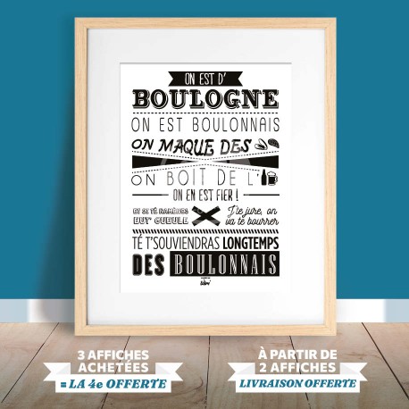 Affiche Boulogne-sur-Mer - "On est d'Boulogne"