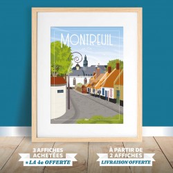 Affiche Montreuil-sur-mer - "La rue du Clape en bas"