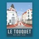 Affiche Le Touquet - "La Rue Saint-Jean" Vintage