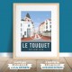 Affiche Le Touquet - "La Rue Saint-Jean" Vintage