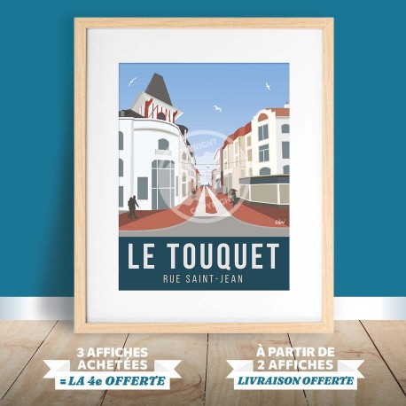 Le Touquet - "La Rue Saint-Jean" Poster