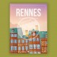 Affiche Rennes - "Le charme à la bretonne"