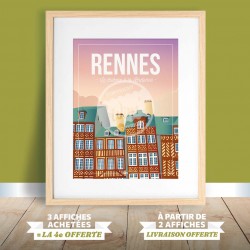 Affiche Rennes - "Le charme à la bretonne"