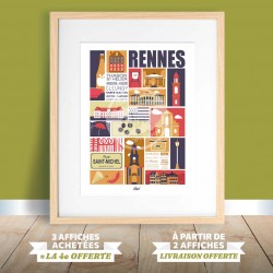 Rennes - "Rennes ma ville" Poster