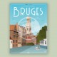 Affiche Bruges Vintage