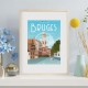 Affiche Bruges Vintage