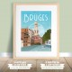 Affiche Bruges Vintage