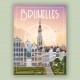 Affiche Bruxelles - "Mont des Arts Soirée" / Recto - Verso