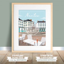 Nantes - "Place Royale" Poster