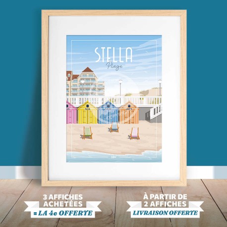 Affiche Stella-Plage - "Détente à Stella Plage"