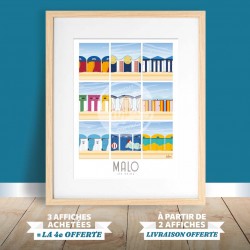 Malo-Les-Bains - "Les Cabines de Malo" Poster