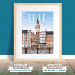 Affiche Lille - "Détente sur la Grand'Place"