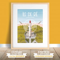 Île de Ré - "Le Phare des Baleines" Poster