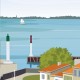 Affiche Île de Ré - "Saint-Martin-de-Ré"