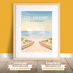 Lège-Cap-Ferret - "Plage du Grand Crohot" Poster