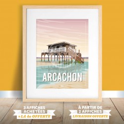 Arcachon - "Les cabanes tchanquées" Poster