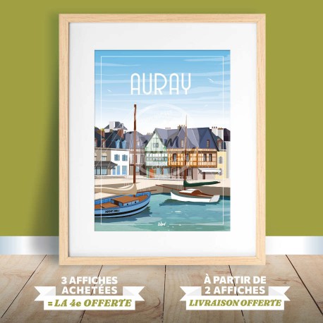 Affiche Auray - "Port de Saint Goustan"