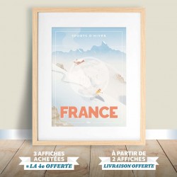 Affiche Montagnes - "Les Montagnes Françaises"