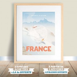 Affiche Montagnes - "Les Montagnes Françaises"