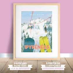 Affiche Montagnes - "Les Pyrénées"