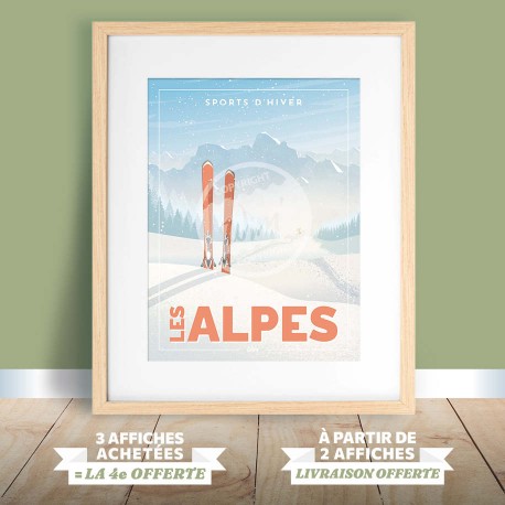 Affiche Montagnes - "Les Alpes"