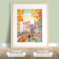 Affiche Amsterdam - "Détente à Amsterdam"