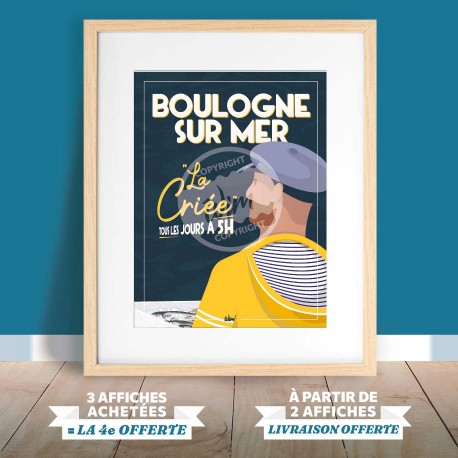 Affiche Boulogne-sur-Mer - "La Criée"