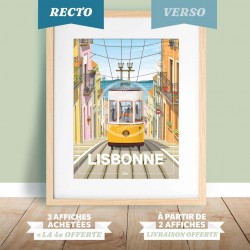 Affiche Lisboa/Lisbonne - Recto/Verso