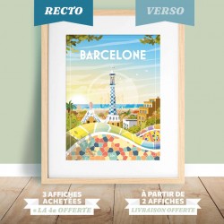 Affiche Barcelona/Barcelone - Recto/Verso
