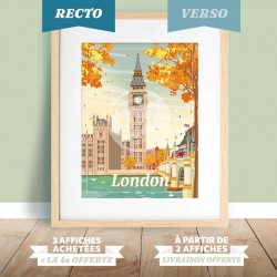 Affiche London/Londres - Recto/Verso