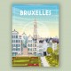 Affiche Bruxelles/Brussels "Mont des Arts" - Recto/Verso