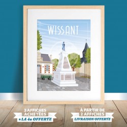 Affiche Wissant - "Place du Village"