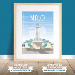 Affiche Malo-Les-Bains - "Le Poste de Secours"
