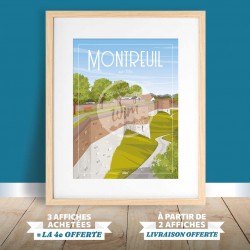 Affiche Montreuil-sur-Mer - "Les Remparts"