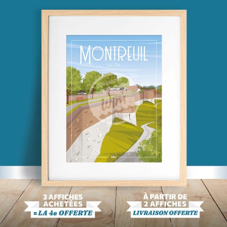 Affiche Montreuil-sur-Mer - "Les Remparts"