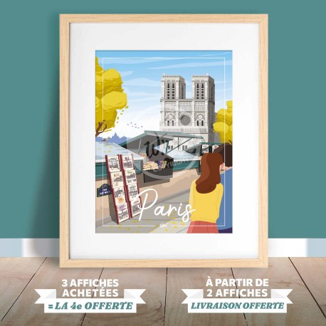 Poster Affiche vintage de Paris 