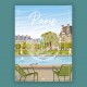 Affiche Paris - "Jardin des Tuileries"