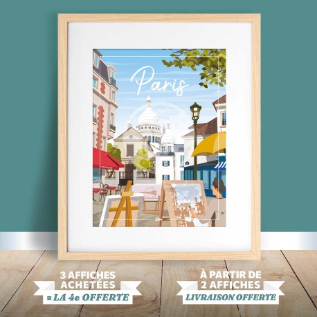 Affiche Paris - "Montmartre"