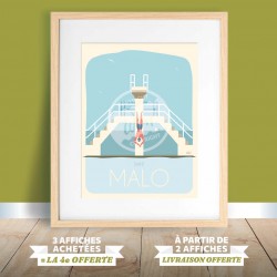 Saint-Malo - "Plonge'Art" Poster