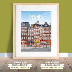 Affiche Rennes - "Détente à Rennes"