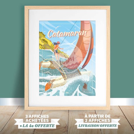 Affiche Sport - "Catamaran"
