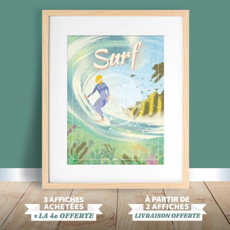 Affiche Sport - "Surf"