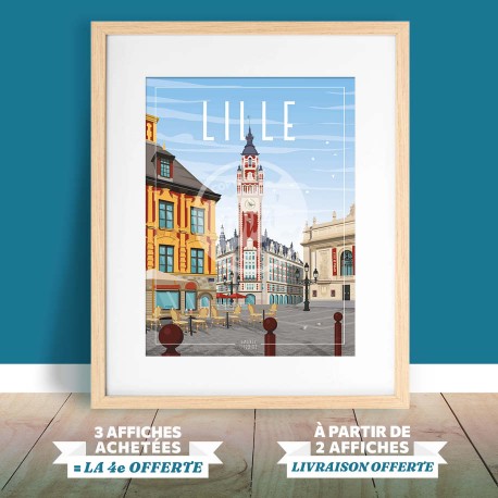 Affiche Lille - "Place du Théâtre"