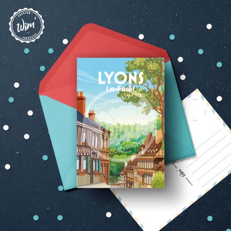 Lyons-La-Forêt Postcard  / 10x15cm