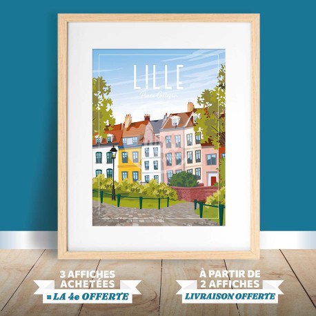 Affiche Lille - "Place Gilleson"