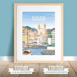 Affiche de ville Marseille & Cadre 30x40 cm fin et design - A3